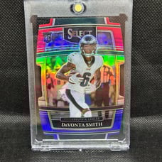 2021 Panini Select #49 DeVonta Smith RC Red White Blue Concourse Die Cut