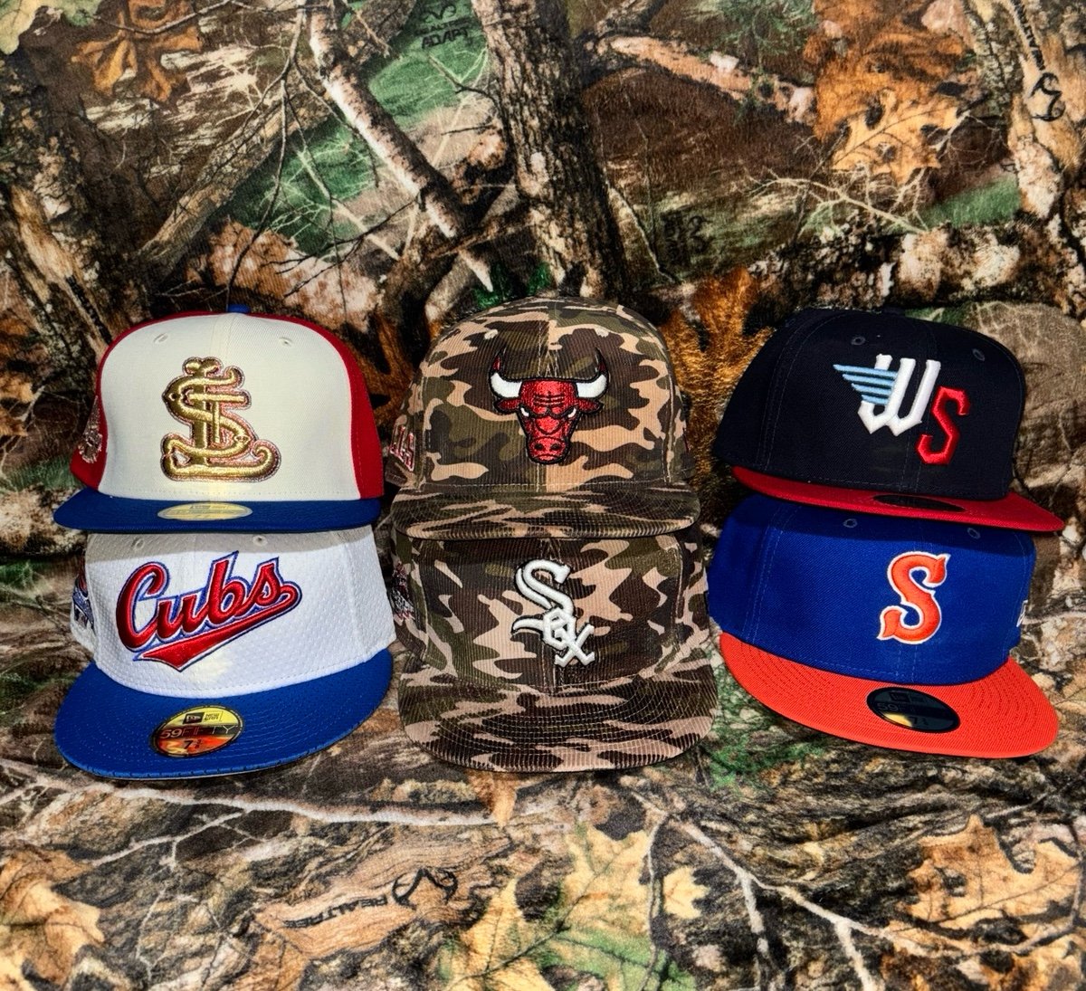 7 3/8 New Era Fitted Hat Bundle lot