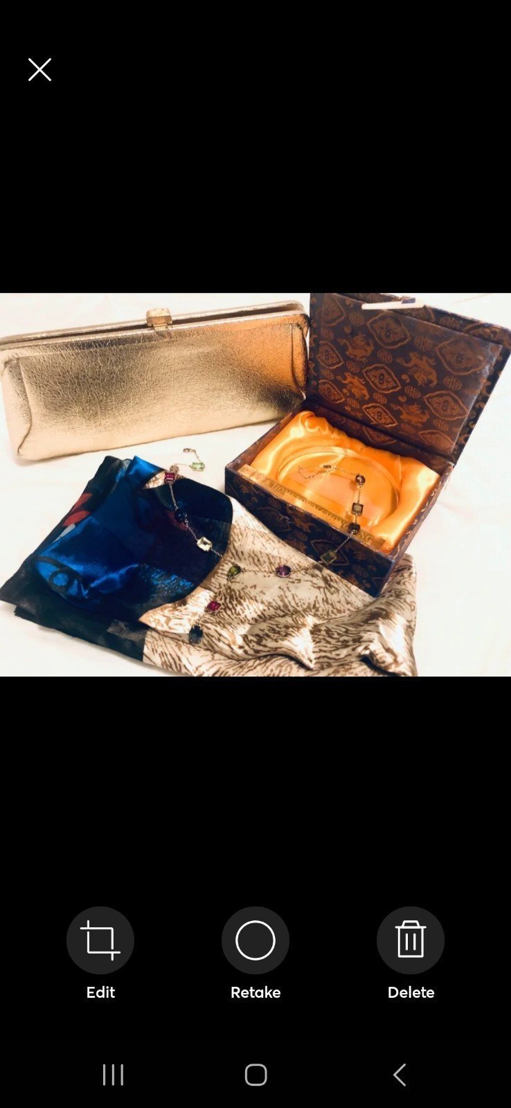 Luxury Vintage Picasso Scarf, Purse, Necklace, & Box