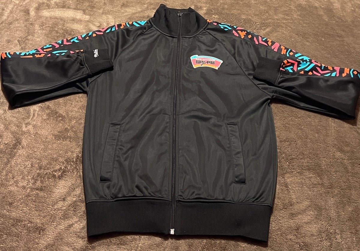 San Antonio Spurs Full Zip up Fiesta Colors Retro Jacket