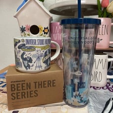 Universal Studios Hollywood Starbucks Mug and Tumbler Set.