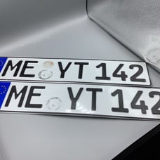 REAL GERMAN LICENSE PLATE Pair AUTO NUMBER CAR TAG VW AUDI BMW MERCEDES BENZ