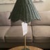 Lillian August Green Wicker Rattan Lamp