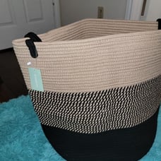 Extra Large Blanket Basket 87L, Laundry Hamper, Baby Nursery Hamper, 22”x 14”