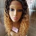 Ombre honey blonde curly lace front wig