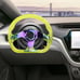 JDM Universal 6-Hole 326mm Vip Yellow Crystal Bubble Neo Spoke Steering Wheel