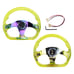 JDM Universal 6-Hole 326mm Vip Yellow Crystal Bubble Neo Spoke Steering Wheel