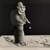 Surreal Etching Man and Owl by Listed Israeli Artist Benjamin Levy 8/100