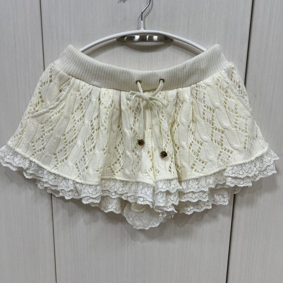 Extremely Rare LIZLISA Crochet Lace Short Pants y2k Mori Girl