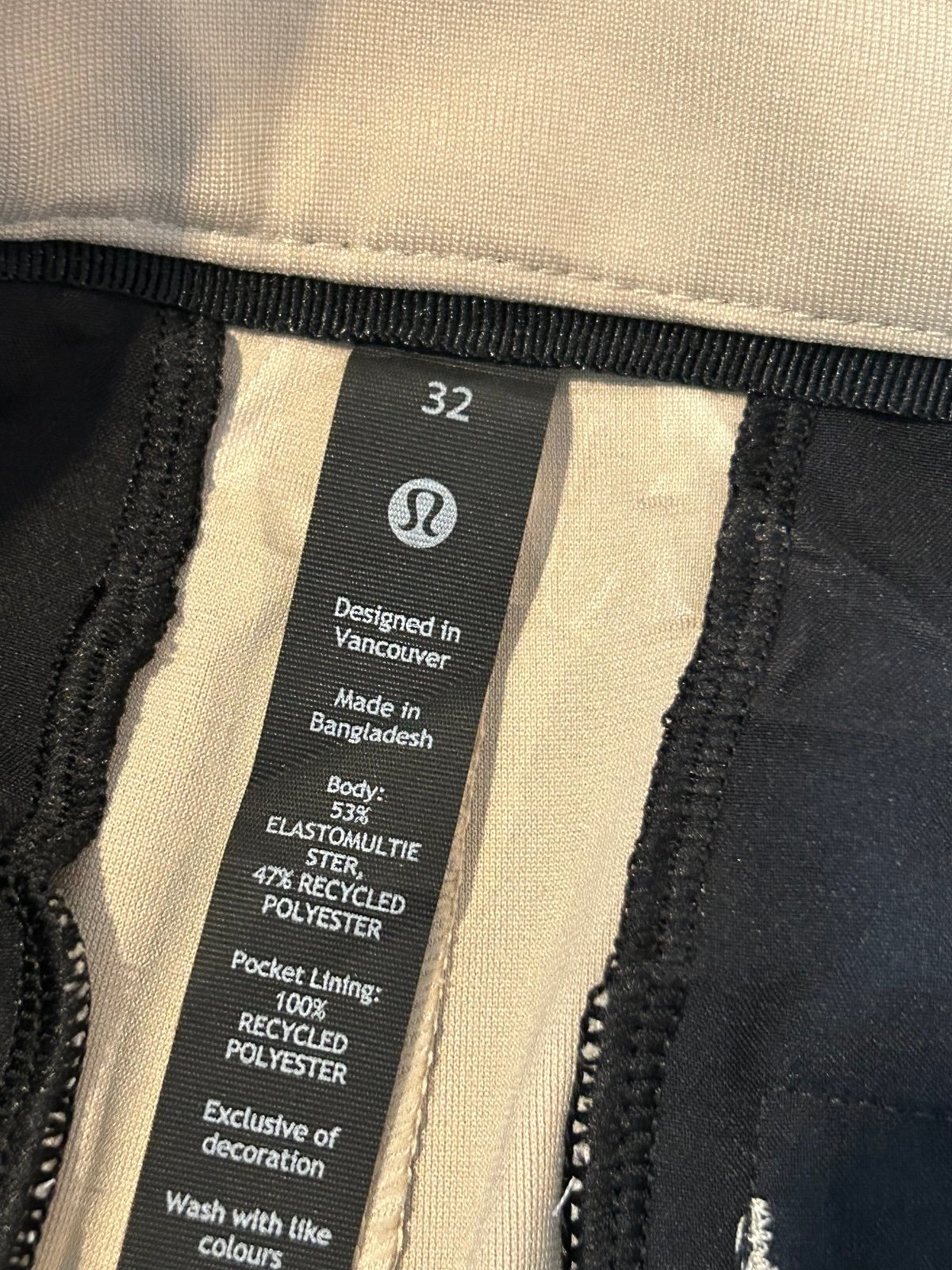 Lululemon ABC Slim Fit Trouser Pant Warpsterme Size 32X31 - detail