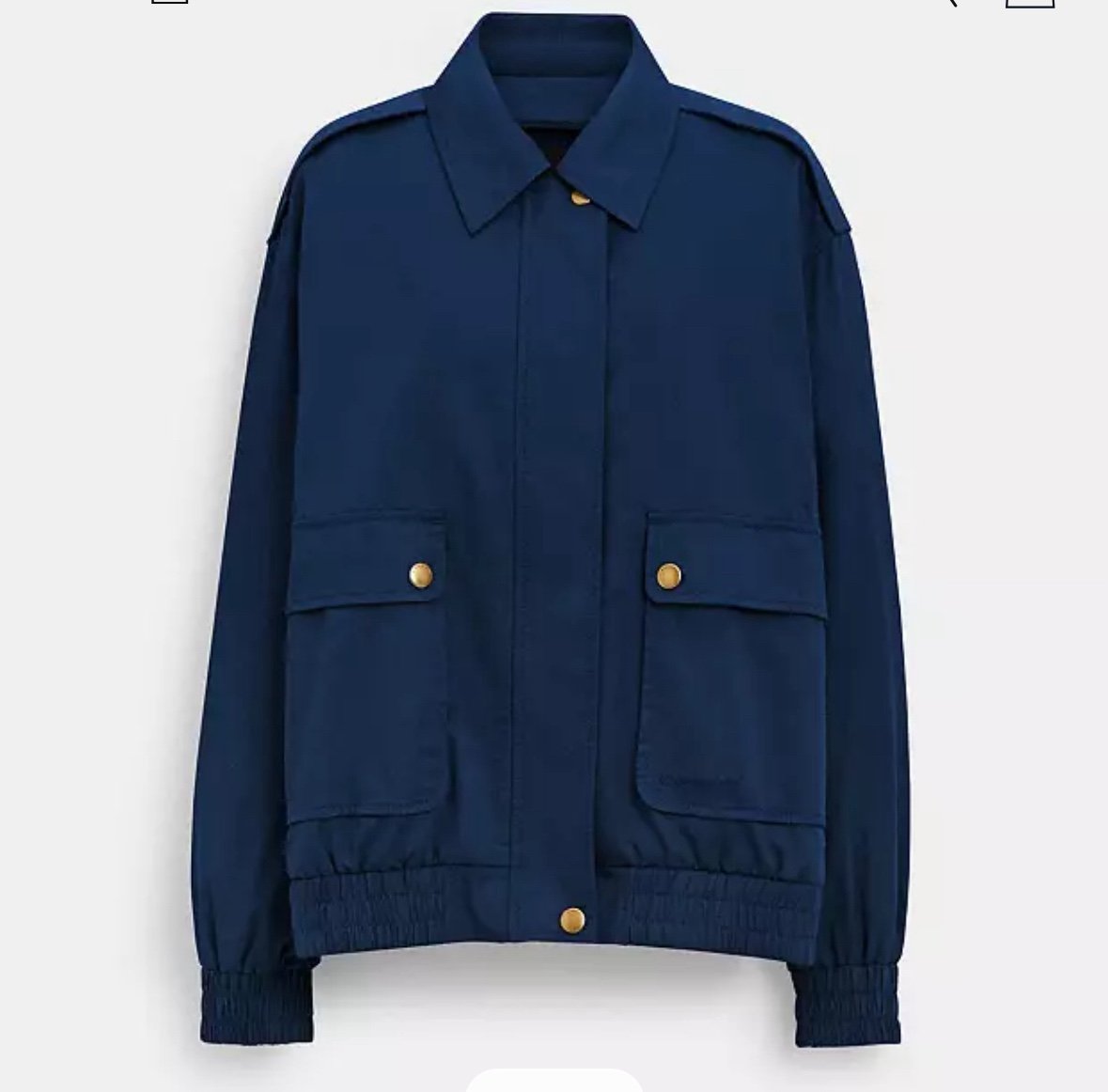 SOLD- Coach Snap Front Harrington Bomber Jacket