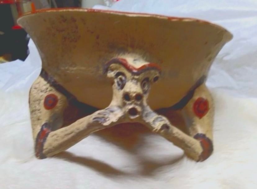Vintage Pre Colombian Footed Bowl