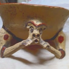 Vintage Pre Colombian Footed Bowl