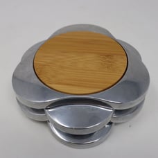 Nambe LOU HENRY Coaster Set of 4 interlocking