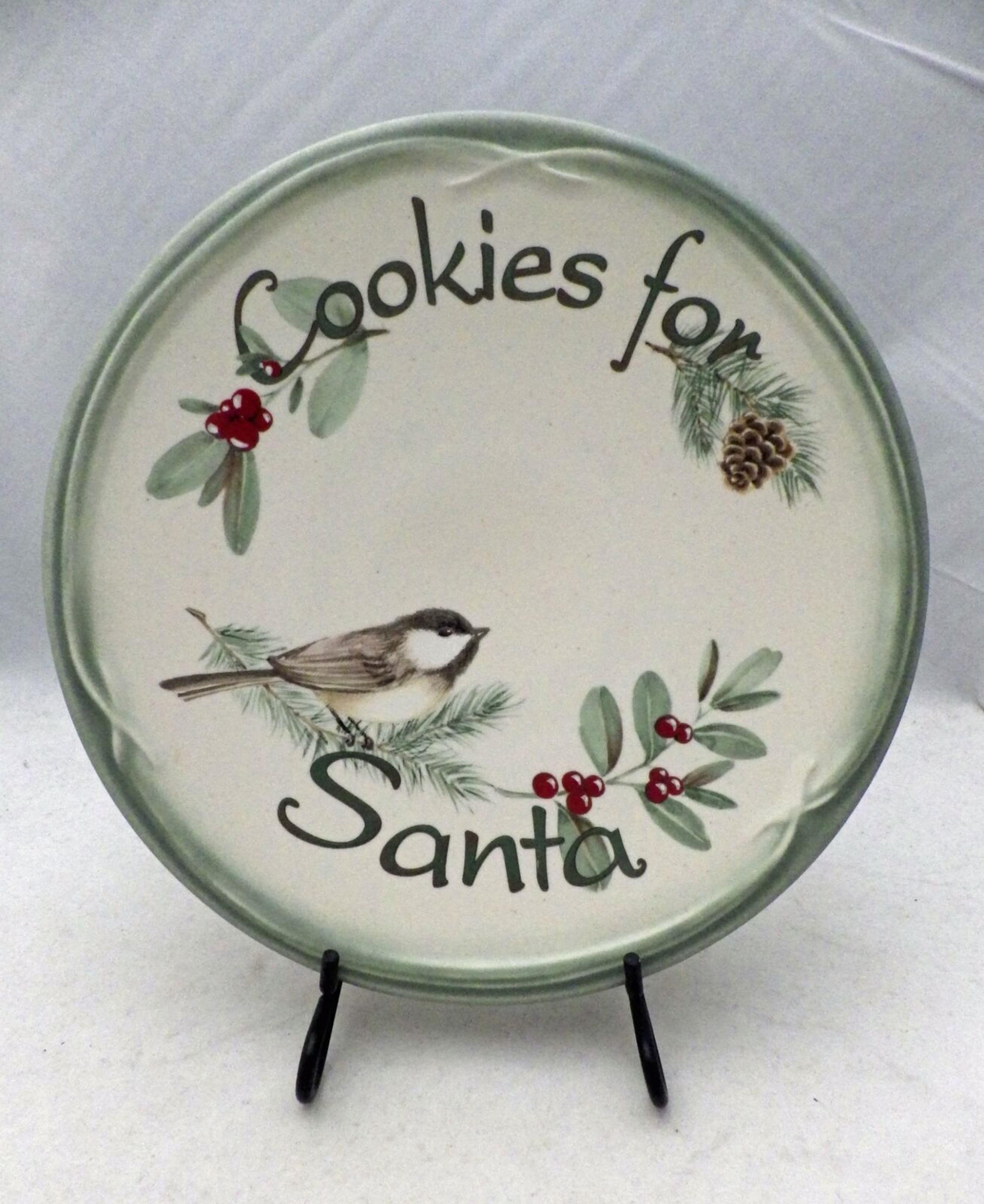 Pfaltzgraff Winterwood pattern - Cookies for Santa plate - 9 3/4" - EUC