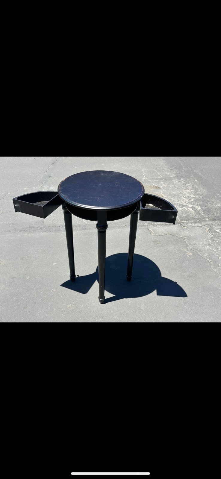 Round side table