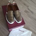 Bally Signature Red White Stripe Bronze Slip On sneaker Size 36