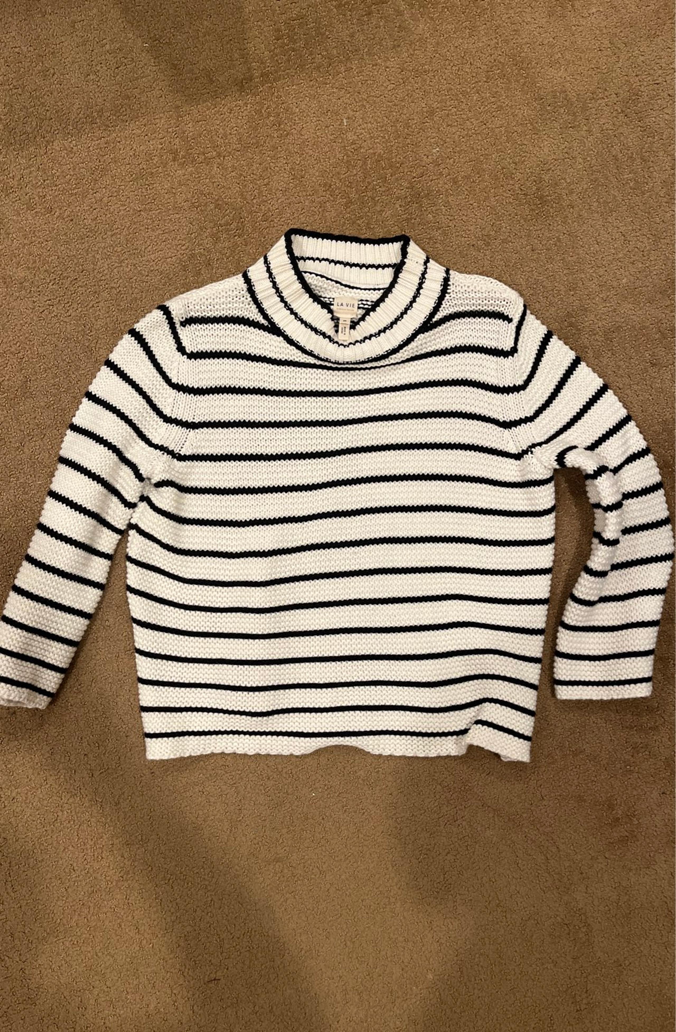 Rebecca Taylor striped mock neck sweater NWOT