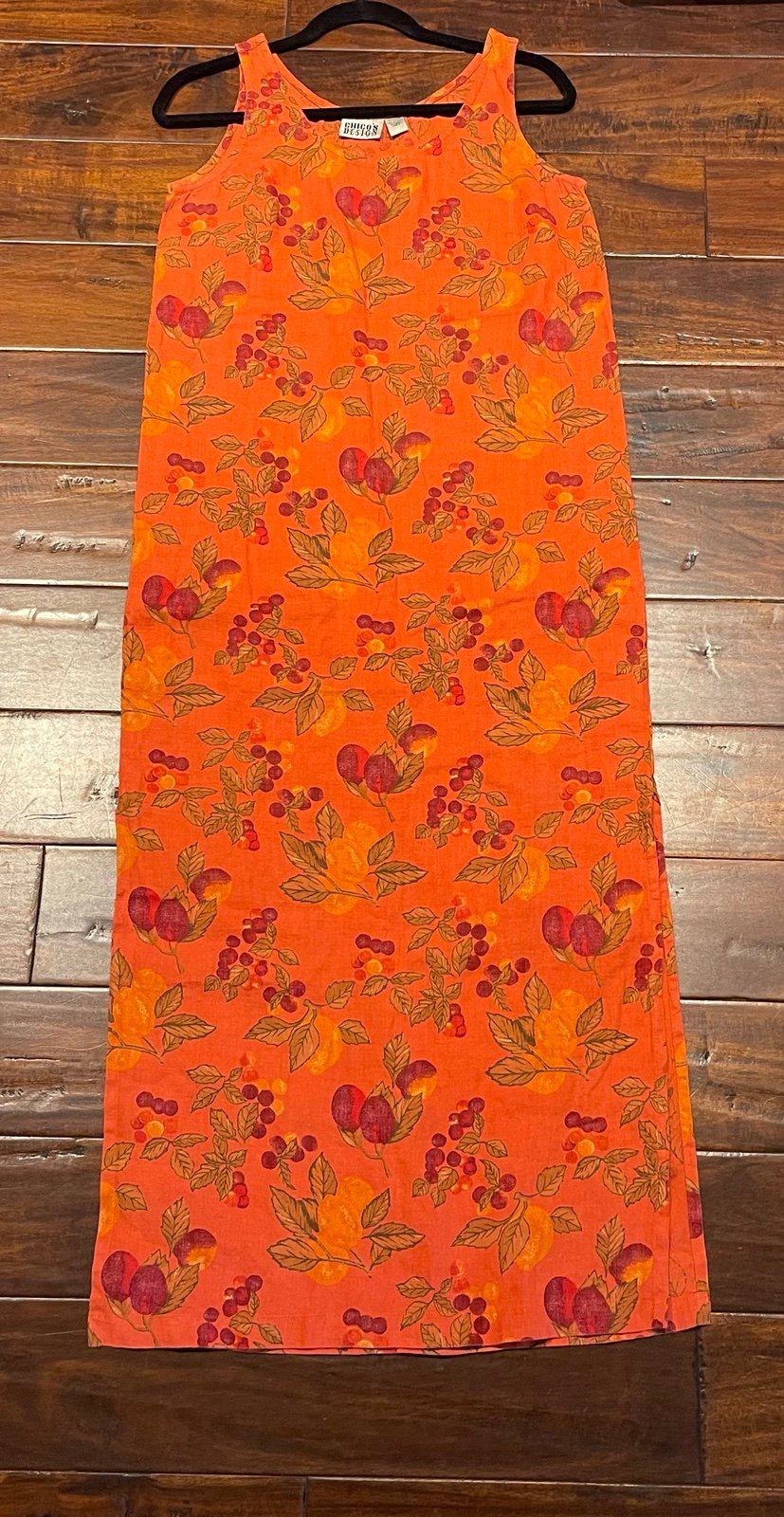 Chico’s Designs linen blend tank maxi dress S