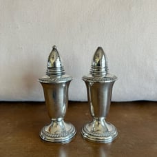 Vintage sterling silver salt and pepper shakers