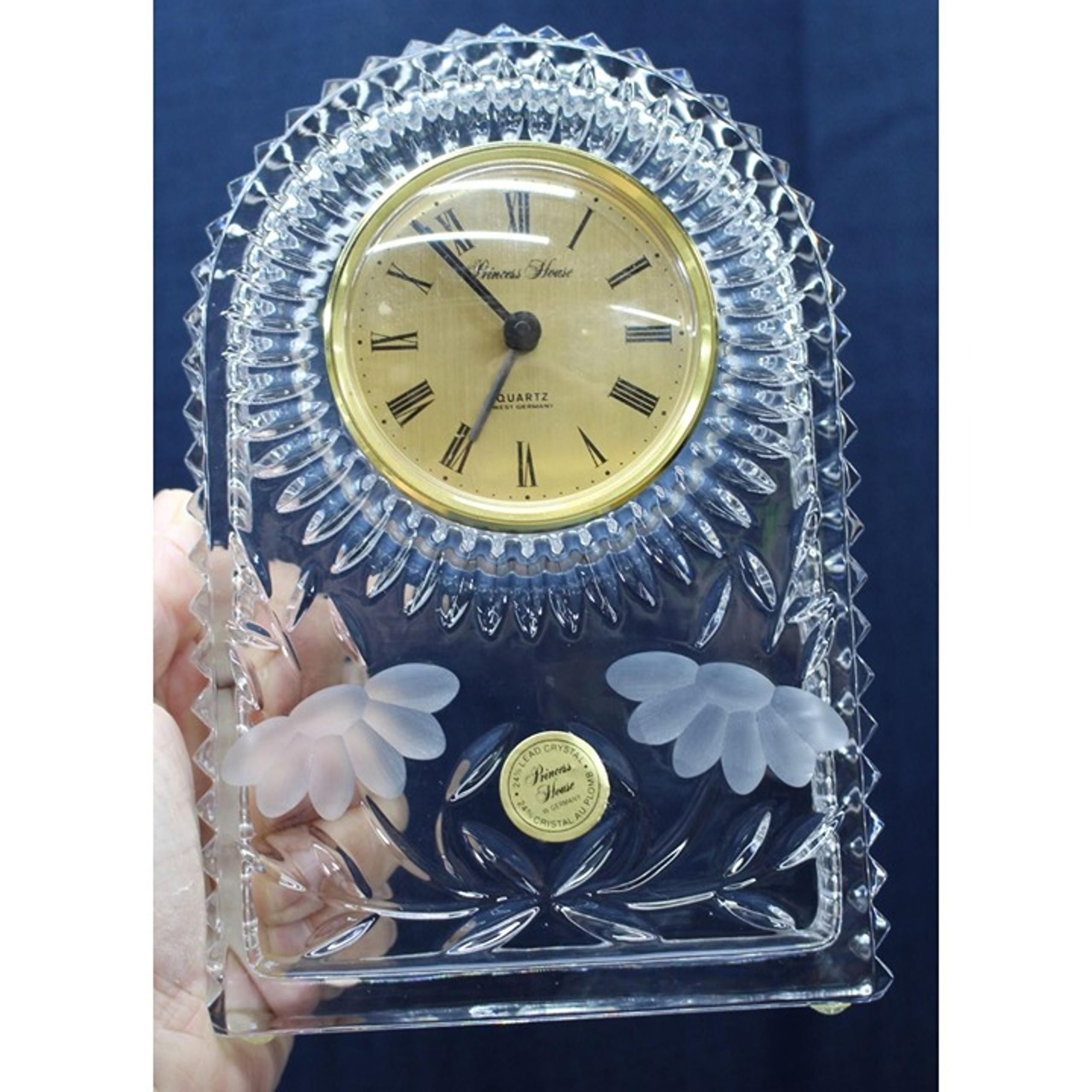 Princess House #096 Crystal Mantle Clock #2