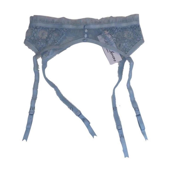 For Love & Lemons Daisy Garter Size XXS Blue Floral