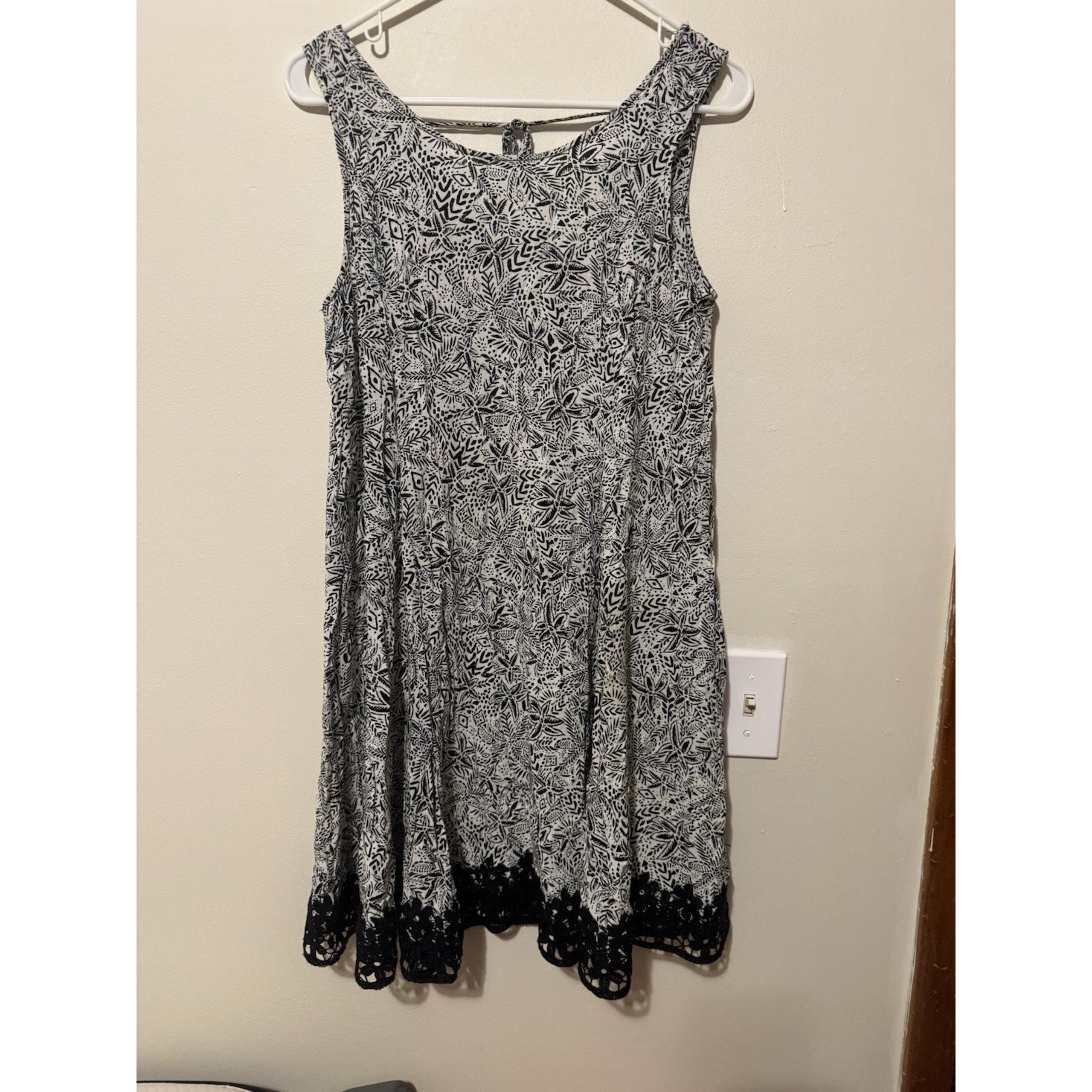 Maurice’s Tank Top Style Dress Black And White Size M
