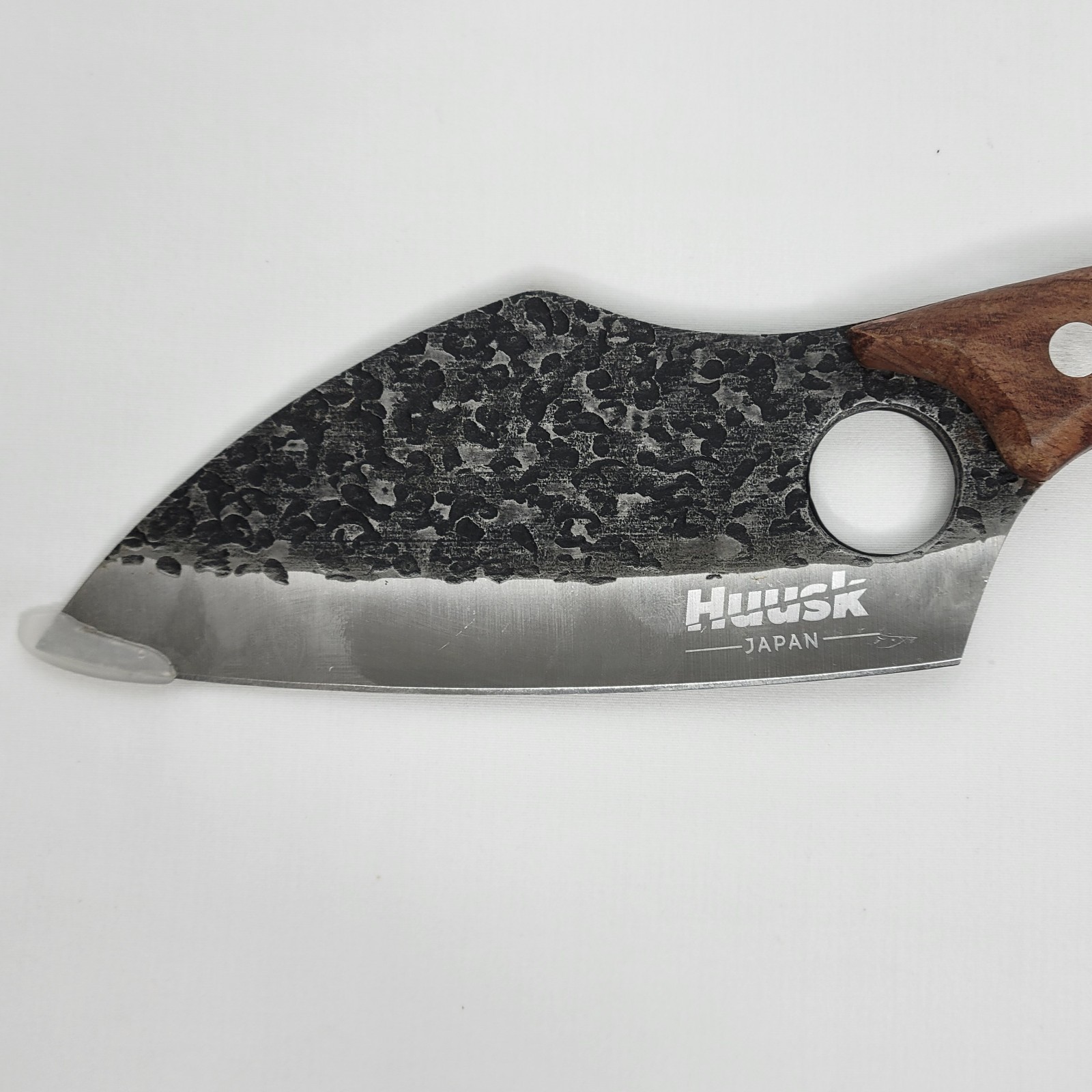 Huusk Chef Knife Japan Kitchen Hand Forged Stainless Steel Rosewood 6.3" Long - detail