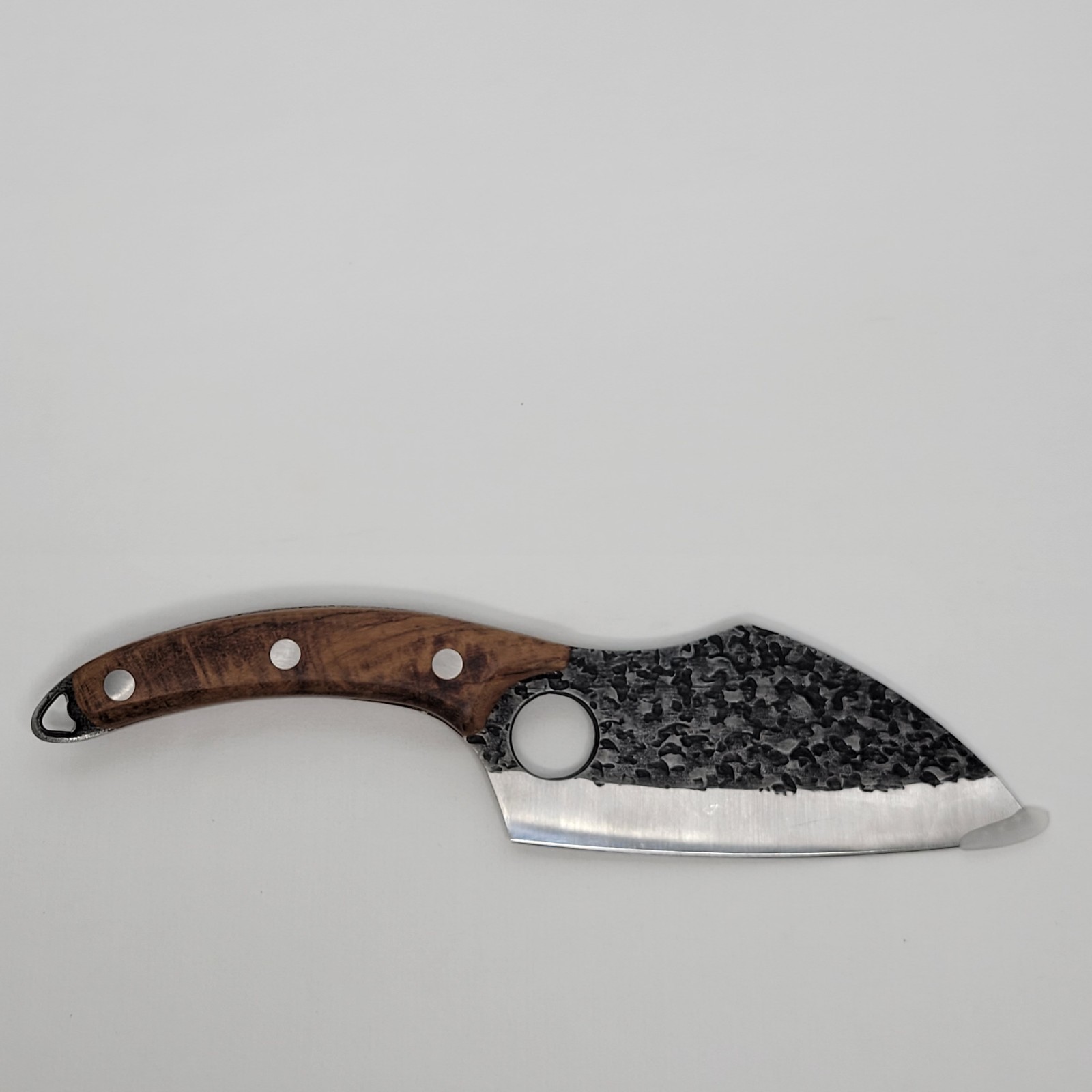 Huusk Chef Knife Japan Kitchen Hand Forged Stainless Steel Rosewood 6.3" Long - detail