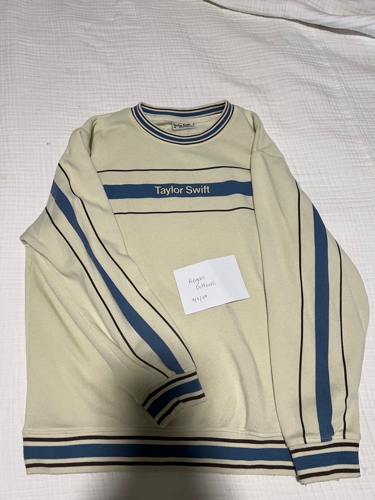 Taylor Swift Midnights Striped Crewneck