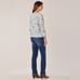 Democracy Three Quarter Sleeve Scoop Neck Twist Hem Abstract Print Knit Top XL