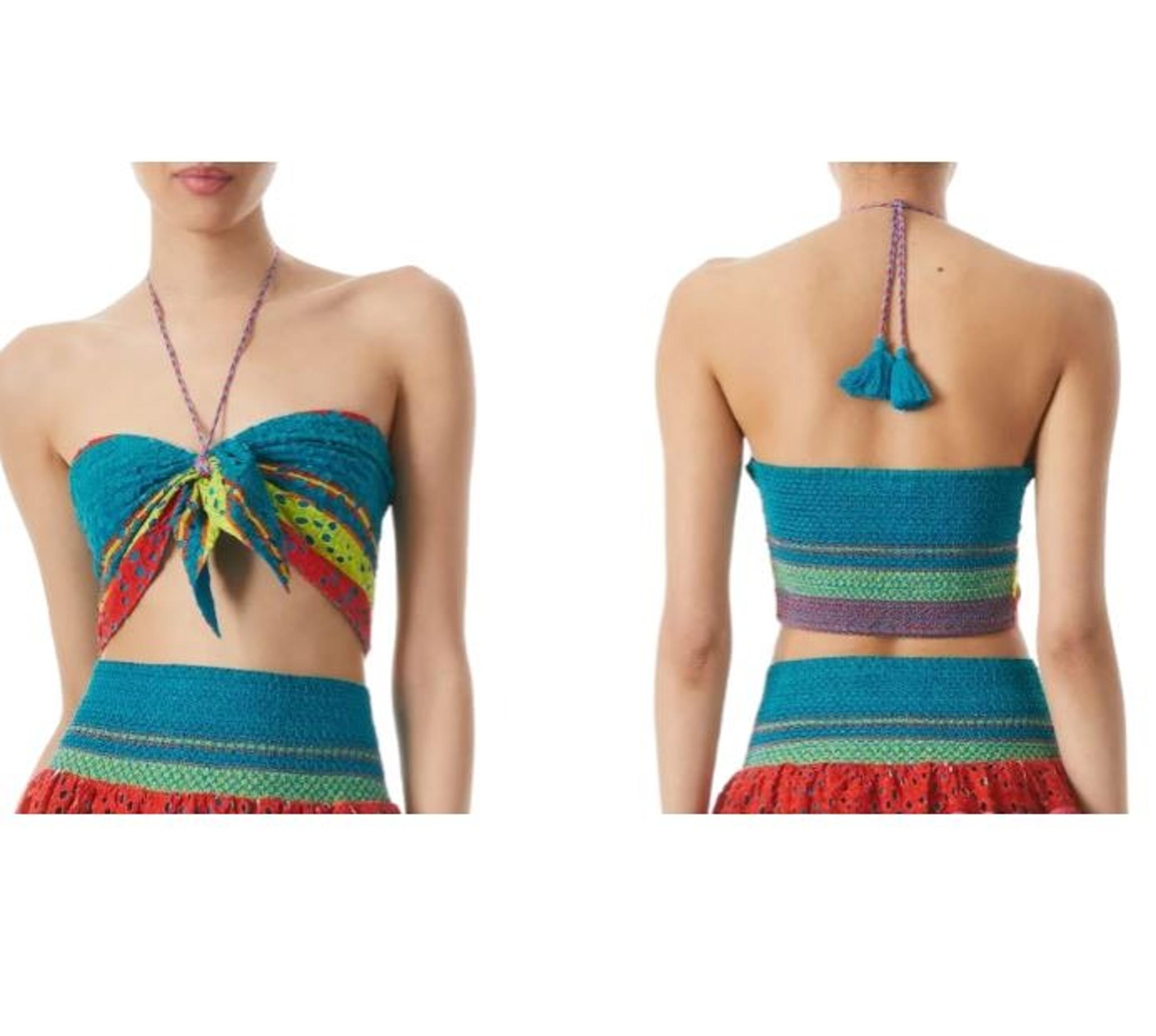 Alice + Olivia Livia Mock Tie Halter Top Women's NWT Sz  10