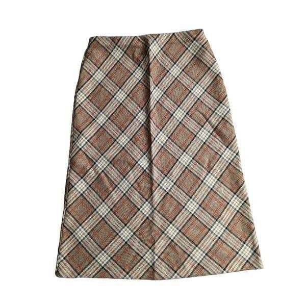 Marks & Spencer midi plaid skirt UK 10