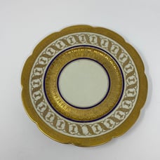 Royal Art Guild Gold & Royal Blue & White Single Plate