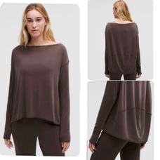 Lululemon Drapey Softstreme Off The Shoulder Long Sleeve Shirt