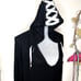 Womens Corset Hoodie Size XS Black White Lace Up Shirt Bow Coquette Whimsygoth S