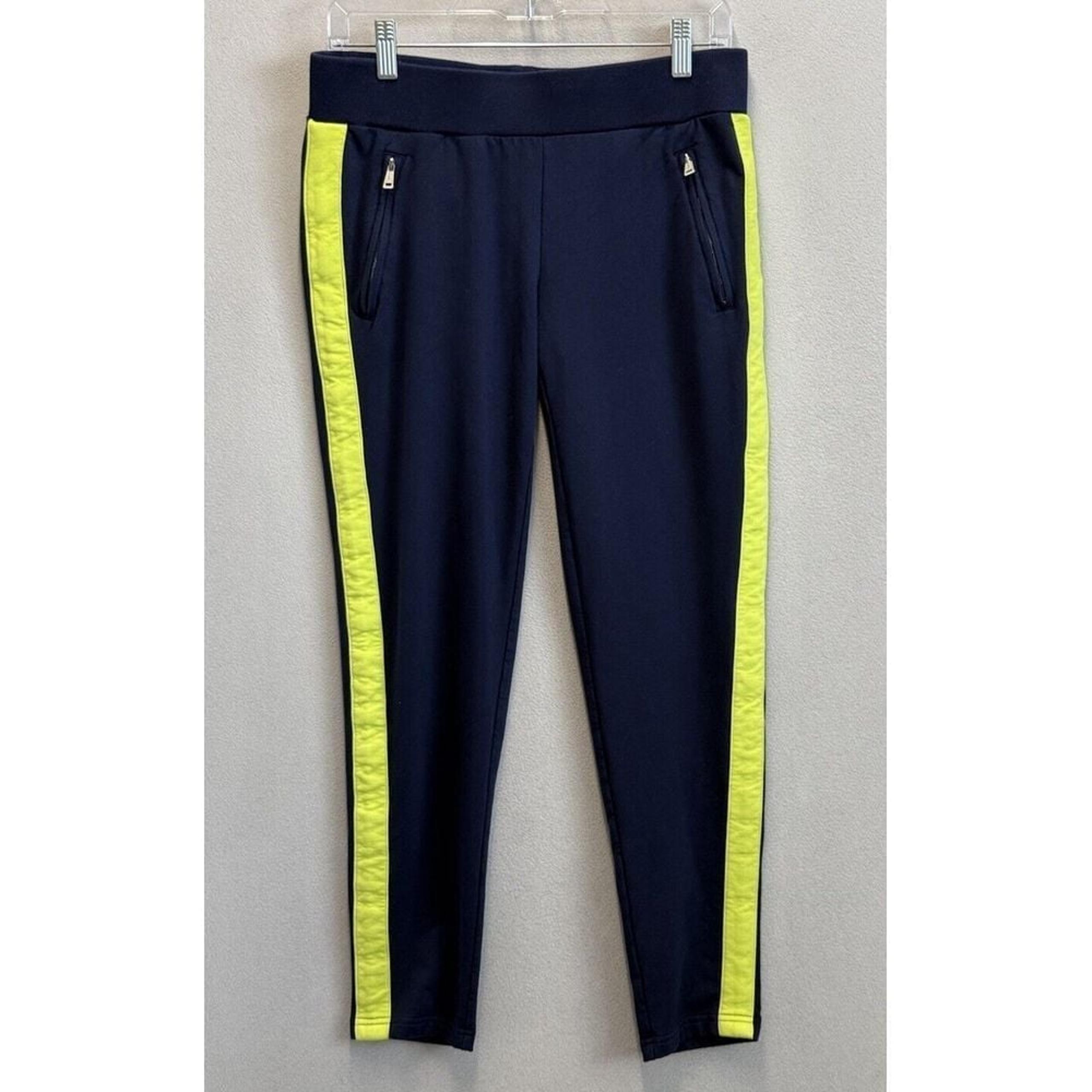 Lauren Ralph Lauren Women's Sz S Yellow Striped Navy Blue 90s Y2K Pants