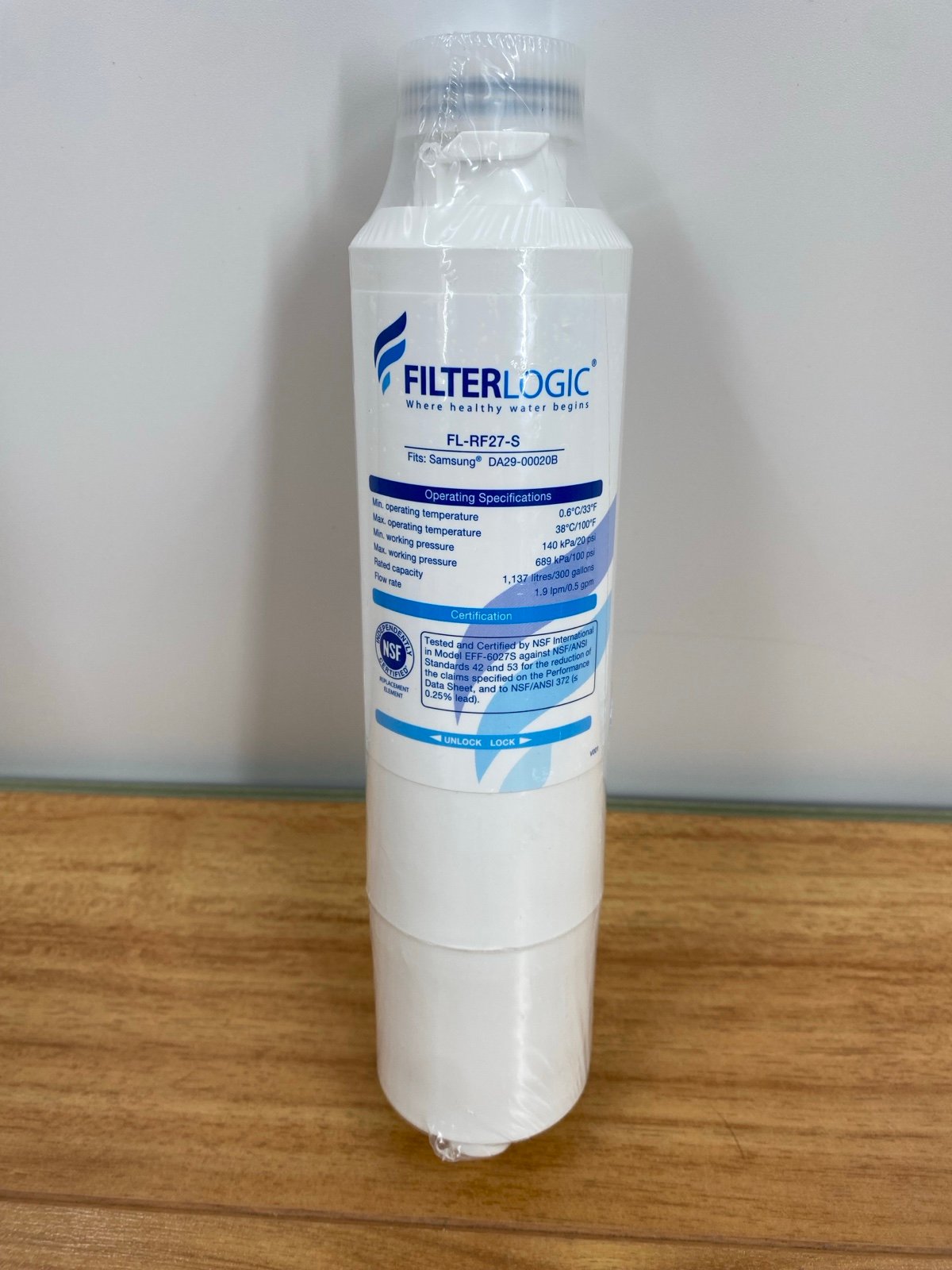 Filterlogic FL-RF27-S Water Filter Fits Samsung DA29-00020B Sealed New Replace
