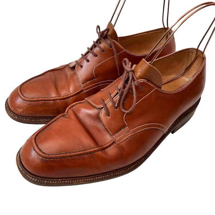 John Lobb bespoke shoes UK 9 US 10 mens brown leather moc toe lace up casual