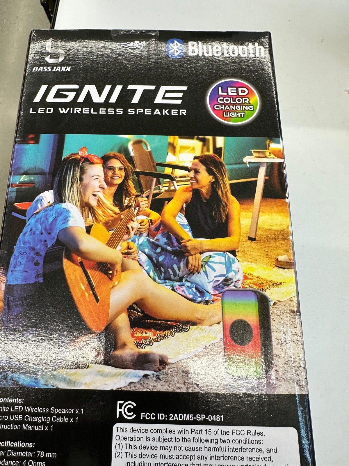Bluetooth wireless LED color changing lights speaker for IPhone androids iPad