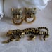 TIGER VINTAGE BROOCH WITH CRYSTALS