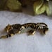TIGER VINTAGE BROOCH WITH CRYSTALS