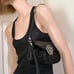 BRIGHTON Empress Black Croc Patent Leather Silver Flower Wristlet Mini Shoulder