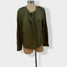 GAP Green Moto Tencel Army Jacket S