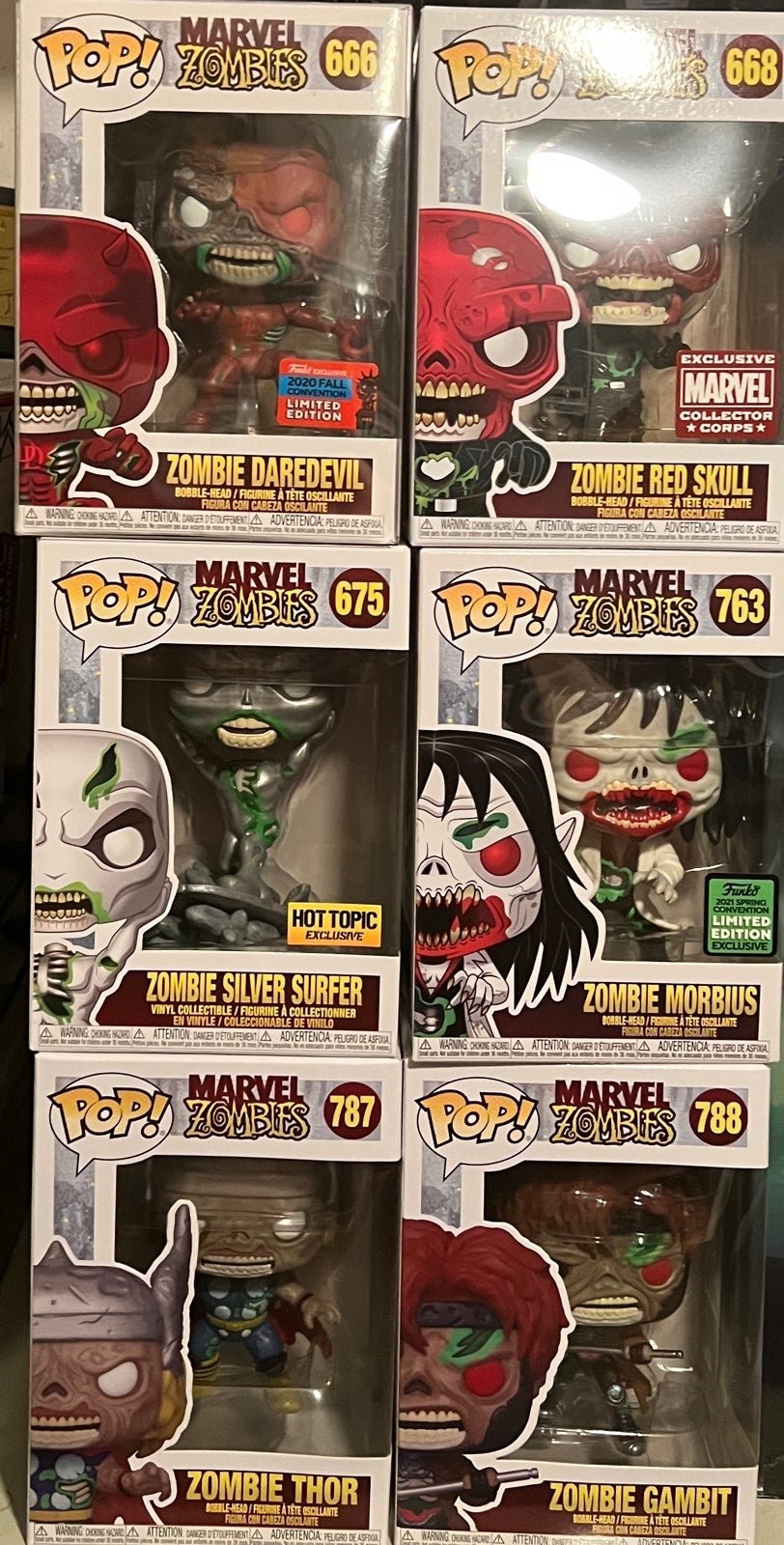 Marvel zombies funko pop collection