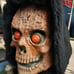 Vintage Mr. mask Grim Reaper Hooded Skull Halloween Mask Prop 1980's