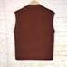 Uniqlo U Ribbed Sleeveless Cardigan Women S Brown V-neck Knit Button Pockets