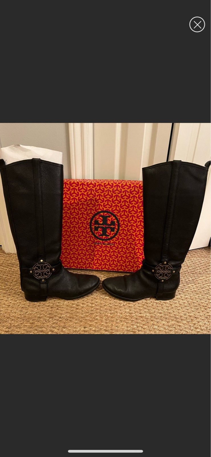 Tory Burch Leather Riding Boots