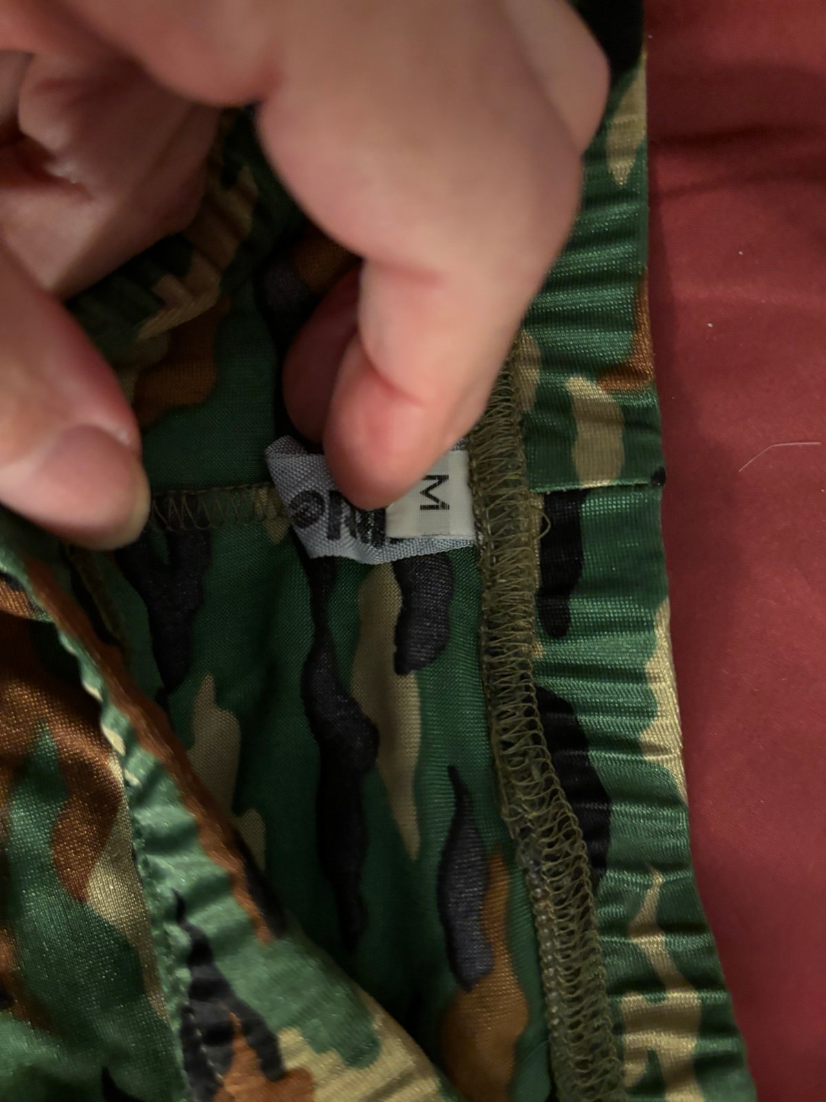 Squarecut Camo swim trunks M