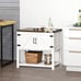 NEW Farmhouse Double Door Coffee Bar Cabinet, White